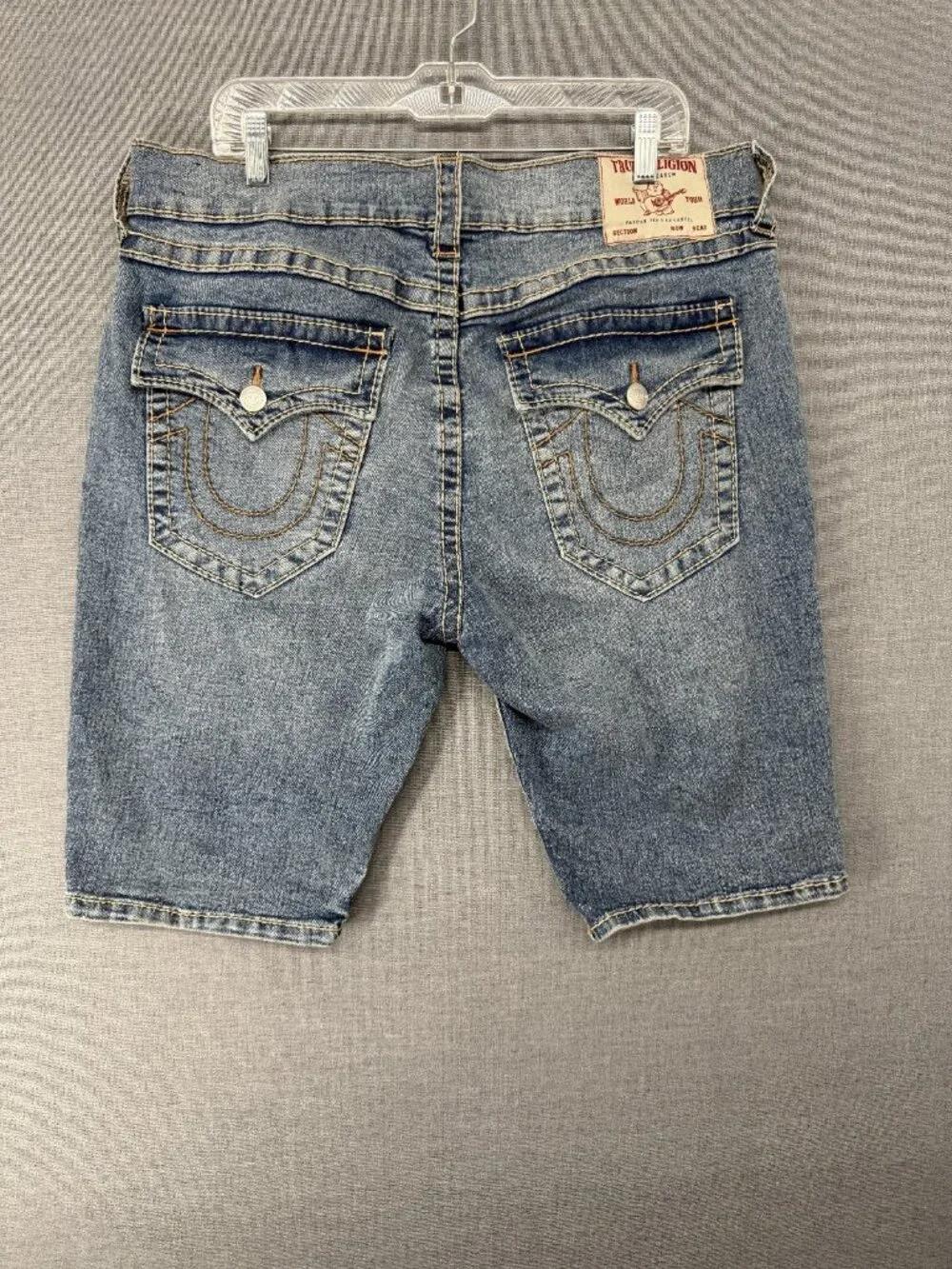 True Religion Ricky Relaxed Straight Denim Shorts Mens 36 11